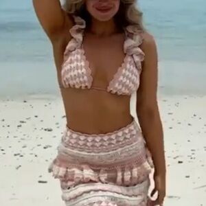 Zimmermann Pink Two-Piece Bikini Set